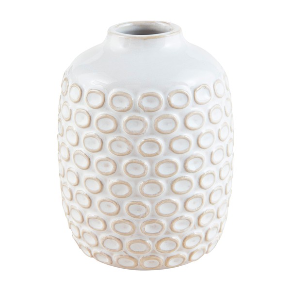 Mud Pie Textured Bud Vase, Medium, 4 3/4" x 3