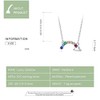PAHALA 925 Sterling Silver Summer Lucky Rainbow Chain Cloud Colorful