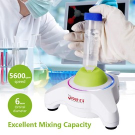 Mini Vortex Mixer - Four E's Scientific lab Vortex Shaker, Speed 5600rpm, Touch Function, 6mm Orbital Diameter, Strong Mixing Capacity, USB Interface for Charging, Green