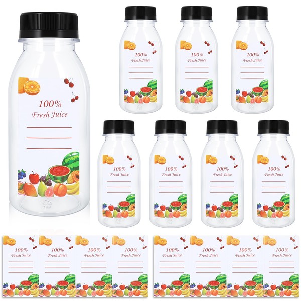 Pack of 8 200 ml Shot Bottles for Filling, Reusable