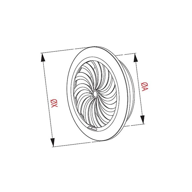 110mm Circular Air Vent with Adjustable Shutter and Mosquito Net/Mesh/Round