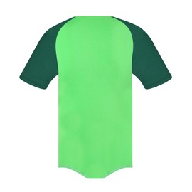 Landofgenie Men's Bodysuit Pyjamas Botton Crotch Top Shirt Raglan Sleeves Onesie Rompers for Men Multicoloured, Green