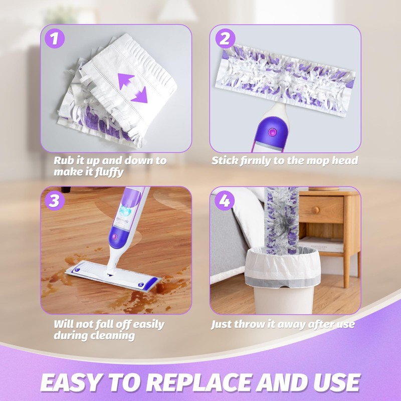 Disposable Power Mop Pads Refills for Swiffer PowerMop，Multi-Surface Mopping Pad