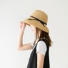 Claire2 UK-H141 Women's Raffia Hat, Ribbon, Raffia Hat, Capellin, UV