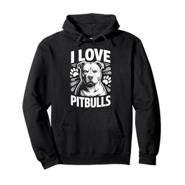 I Love Pitbulls Show Off Your Dog Affection Pullover Hoodie