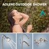 Aolemi Outdoor Shower Kit Fixtures Faucet System Double Handle Exposed