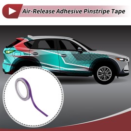 X AUTOHAUX Pinstripe Tape 10mmx10m Car Stripes Pinstripe Decals for Car Motorcycle and Boat Racing Stripes DIY Stickers Matte Purple 1 Pcs
