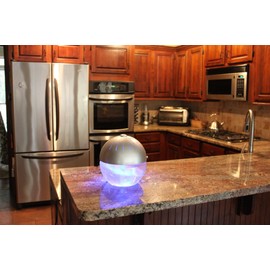 EcoGecko Four Silver Earth Globe Air Revitalizers, Air Freshener, Room Aromatizer, Aromatherapy, Aroma and Essential Oil Diffuser with 4 Bottles of 10ML Lavender Oil