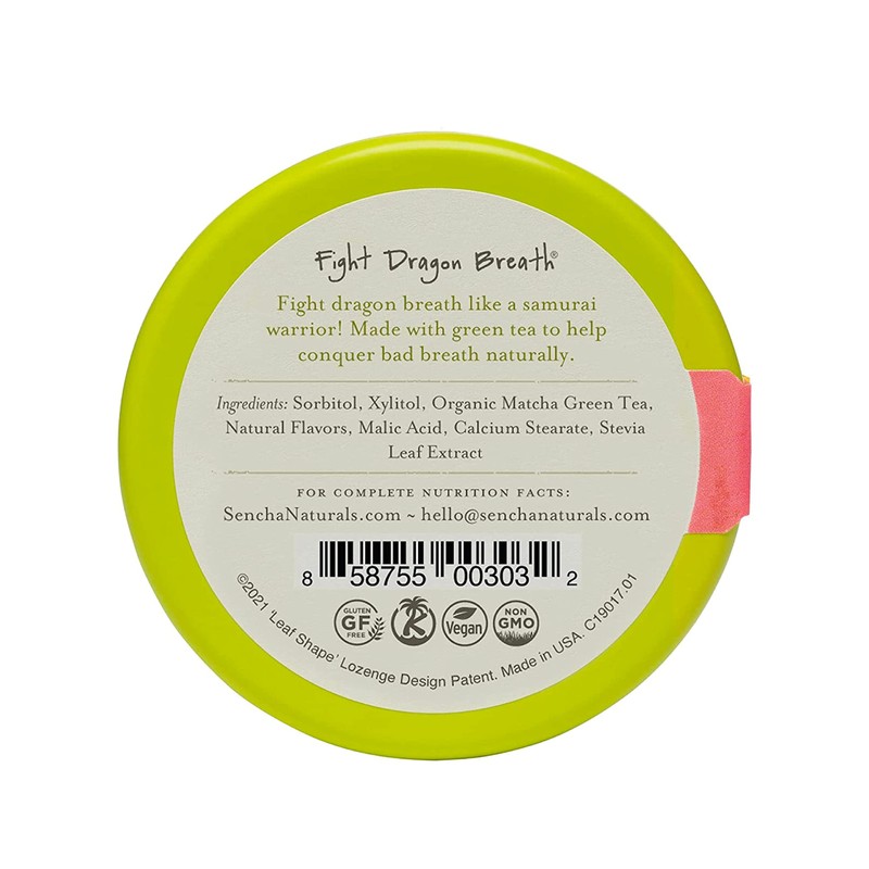 SEN CHA Naturals Green Tea Mints (Pink Dragonfruit, 1.2oz (Pack