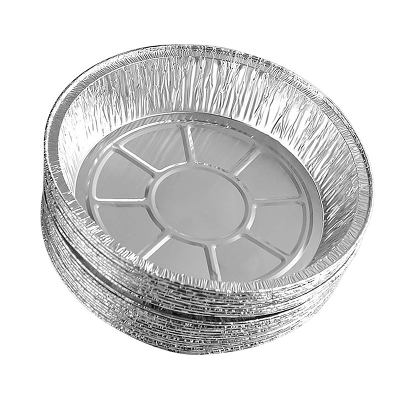 50PCS 9 Inch Disposable Aluminum Foil Plates Round Tin Foil