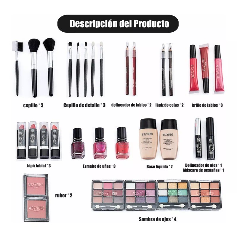 Gmdr Kit De Sombras Maquillaje Importante Set Todo En Uno
