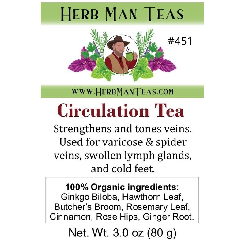 HERB MAN TEAS VARICOSE VEIN CLEARING TEA - Strengthens &