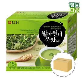 Damto 담터 발아현미 쑥차 15스틱 1BOX (20개입) Damteo Sprouted Brown Rice Mugwort Tea 15 Sticks 1 Box (20 Packs)
