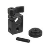 CAMVATE 15mm Single Rod Clamp Adapter with Black Thumbscrew Locking