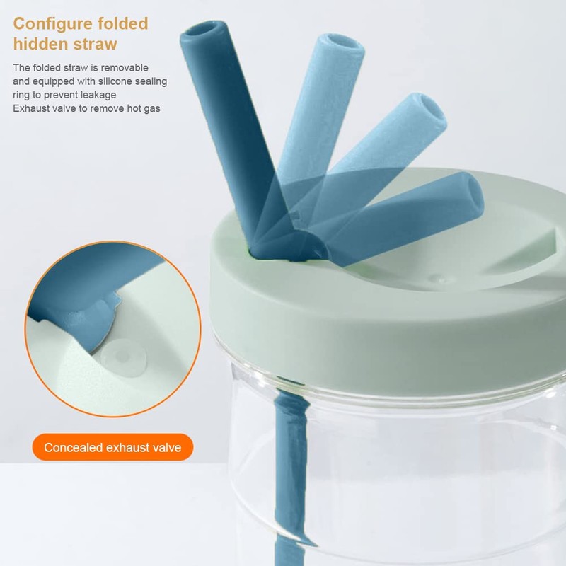 FRLUYNG Water Bottle with Fruit Container, 700 ml, Water Bottle