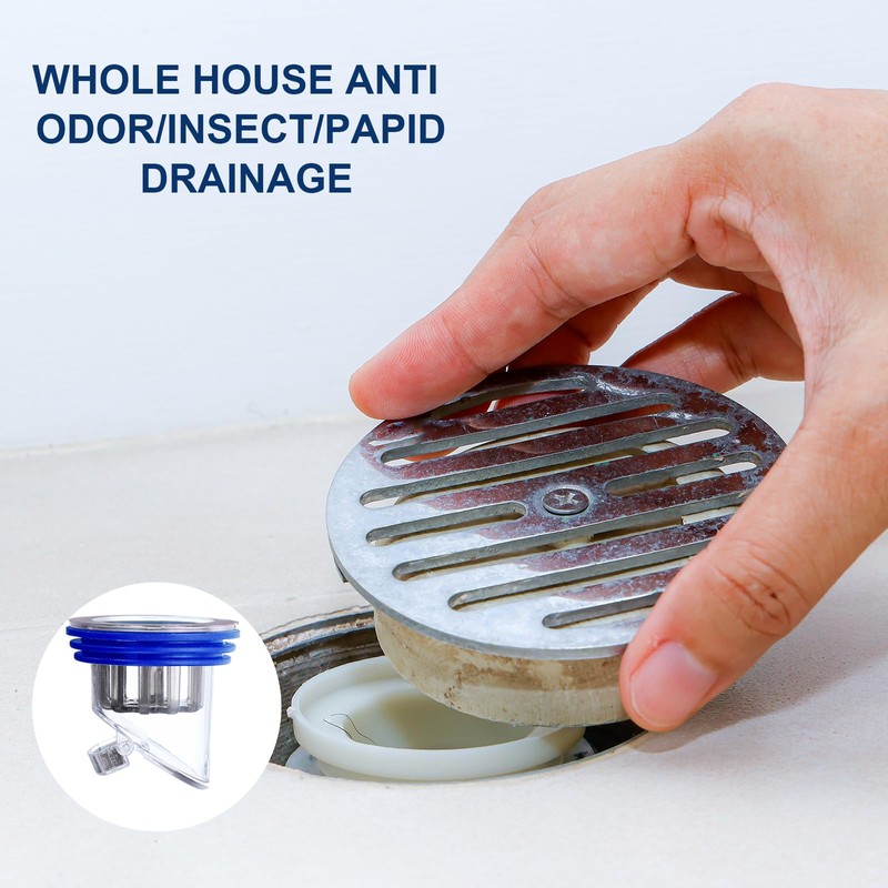 sourcing map Odor Proof Floor Drain, Anti-Sewer Backflow One-Way Preventer