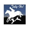 Tally Ho! Foxhunting Jumping Horse and Fox Hound Vinyl Window