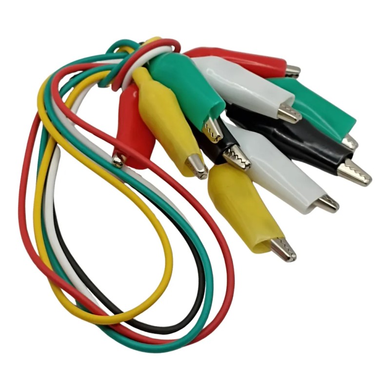 Juego De 5 Cables Con 10 Caimanes