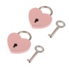2 Sets Heart Shape Lock Mini Heart Shape Padlock Key