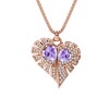 NINGAN 925 Sterling Silver Necklace Rose Gold June Birthday Stone