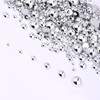 2-8mm 1000pcs Imitation Silver Beads Hemisphere Flat Back Beads for
