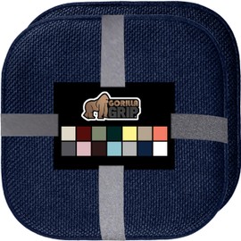 GORILLA GRIP Slip Resistant Chair Cushions, No Ties Required, Memory Foam Pads for Dining Room, Kitchen Table, Office, Rocking Chairs, Plush Seat Cover Cushion Pad, Home Decor, Set of 2, 16x16, Navy