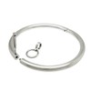 ACECHANNEL Stainless steel lockable collar necklace choker (Silver Brushed, 110MM)