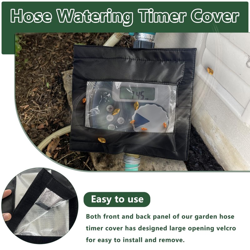 Exokugo Hose Watering Timer Cover with Plush Linner,Heavy Duty 600D
