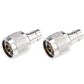 sourcing map Pack of 2 N Type Male to BNC Female Adapter Straight Coaxial HF Adapter