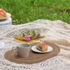 Noctiflorous Oval Braided Placemats 12x18 Inch Table Mats Set of