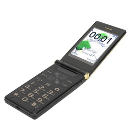 Teléfono con Tapa Clásico Desbloqueado 2G para Personas Mayores, Pantalla HD de 2,8 Pulgadas, Teléfono Móvil con Tapa, Doble SIM, Teléfono Celular con Tapa, 5900 MAh, Modo de Espera Largo,(Oro)