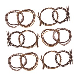 PACKOVE 1Set Boho Hair Ties Bracelet Retro Braided No Damage Hair Bands for Women Versatile Elastic Accessories for Thin Hair and Wrist Vintage Hair Accessories for All