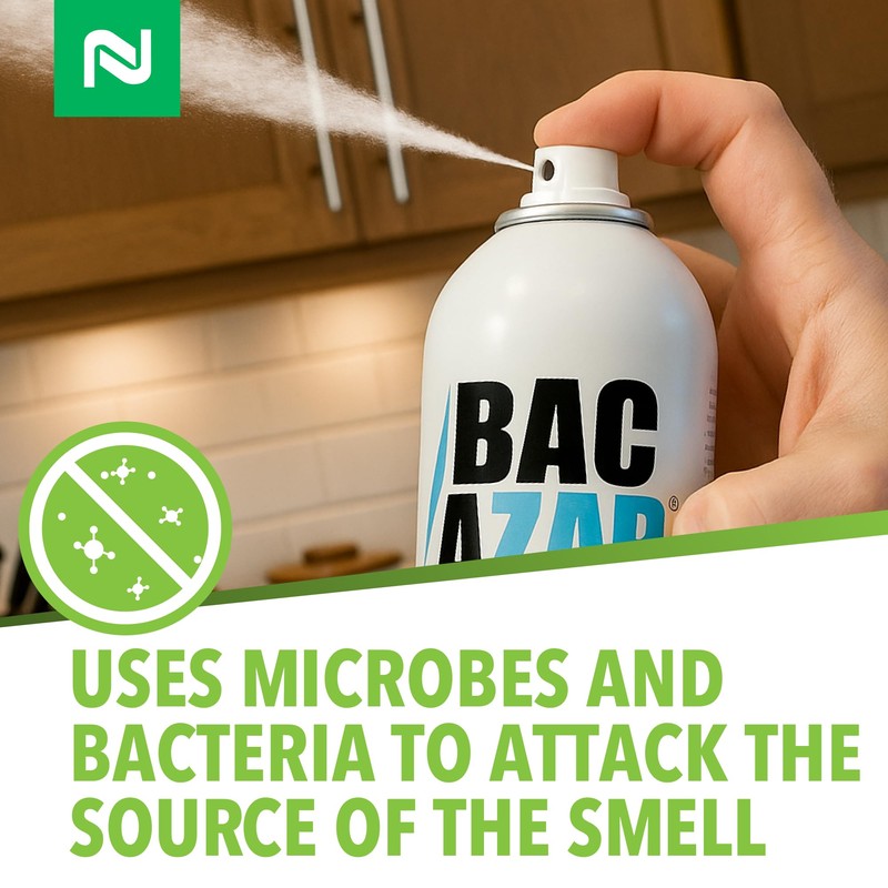 Nisus Bac-Azap Odor Eliminator, Ready-to-Use Bio-Sanitization Liquid, Neutralizes Organic Waste