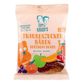 Tom & Krissi's Gummy Bears, Fruit Gums, 150 g, Fructose, Gluten-Free and Vegan