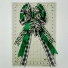 Handmade St. Patrick's Day Bow, Shamrocks, Stripes, Check