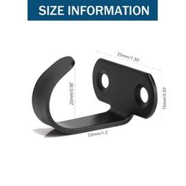 diyfixlcd 10pcs Stainless Steel top Hook, Towel Hooks, Clothing Hooks, Heavy Coat Hooks, roof Ceiling Hooks Matte Black