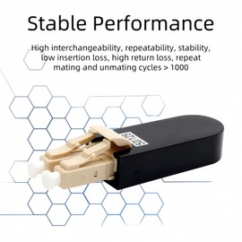 TXWTXPJ-LC Multimode 50/125μm Fiber Optic Loopback Adapter,LC/UPC Multi Mode Fiber Optic Loopback Tester,Loopback Adapter/Test Plug for Testing Applications (2)