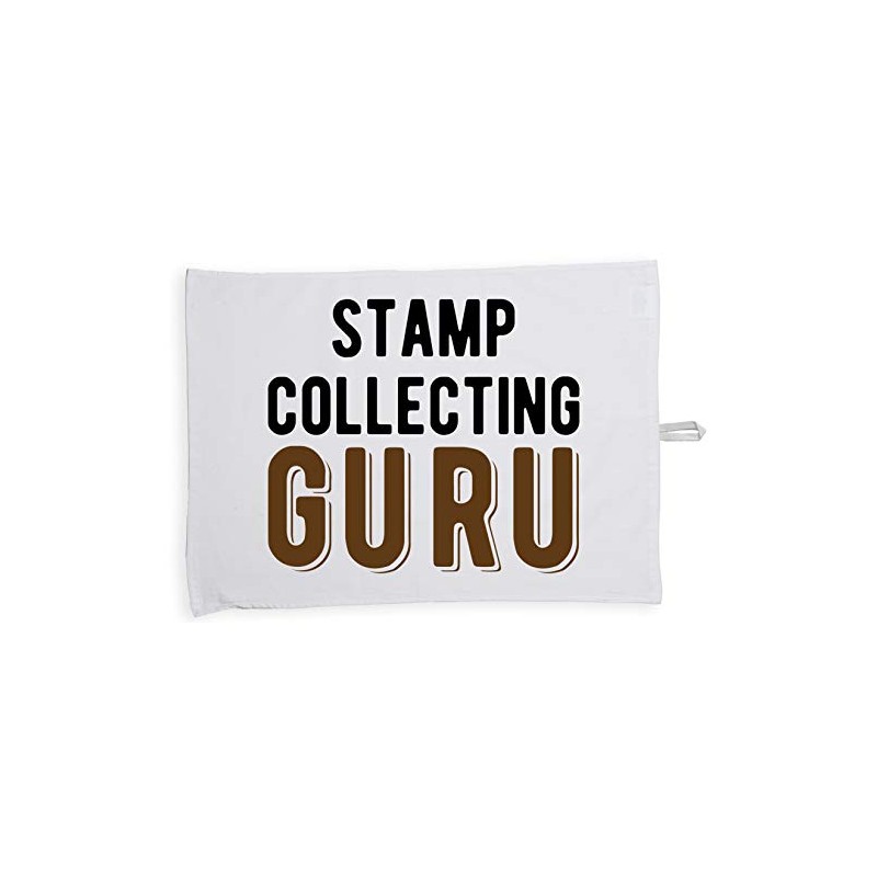 Hippowarehouse Stamp collecting guru Tea Towel Eco Printed Dish Cloth