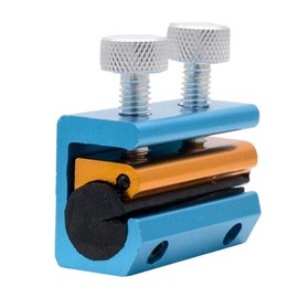 HugeAuto Dual Cable Oiler Lubricator Luber Tool Universal Twin-Clamp Cable Oiler for Motorcycle Scooter Bike-Blue-Golden