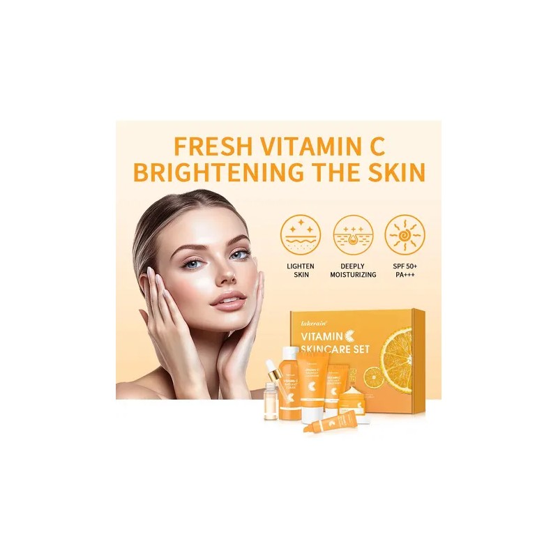 Set De Cuidado Facial Con Vitamina C, Rutina Completa