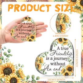 Spiareal Gift for Friend - Friendship Birthday Cheer Up Gift, Acrylic Heart Butterfly Keepsake Paperweight for Home Office Table Shelf