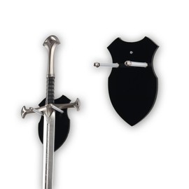 Sword Display Rack Wall-mounted Sword Storage Rack Sword Hook Wall Hook Weapon Display Mount for Anime Sword Viking Axe Sword Vertical Display and Decoration Sword Holder (Black 1pc)