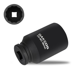 DAKCOS 36mm Multi-Tooth Socket Impact Wrench Socket Drive Shaft Tool Power Socket,1/2 inch