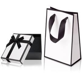 Aucuu Gift Box and Gift Bag Set White 2pc