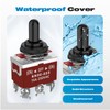 Momentary Toggle Switch,Malicele DPDT 6 Pin (ON)-Off-(ON) Waterproof 30A 12V