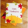 Handmade Fall Happy Thanksgiving Leaves Front Back Cover Set 4
