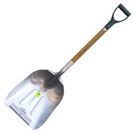 Forest Hill Manufacturing Heavy Duty Professional Aluminum Straight Edge Scoop Shovel (.105 Thick Aluminum, 48-Inch)