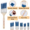 Bates- Paint Brushes Set, 5 Pack, 1"/1.5"/2"/2.5", Flat & Angled