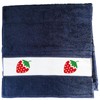 Huuraa Sporthandtuch Erdbeere Strawberry Geschenk 50x100cm French Navy Baumwolle Erdbeere