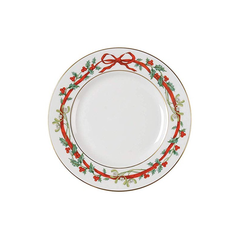 Royal Worcester Holly Ribbons Bread & Butter Plate